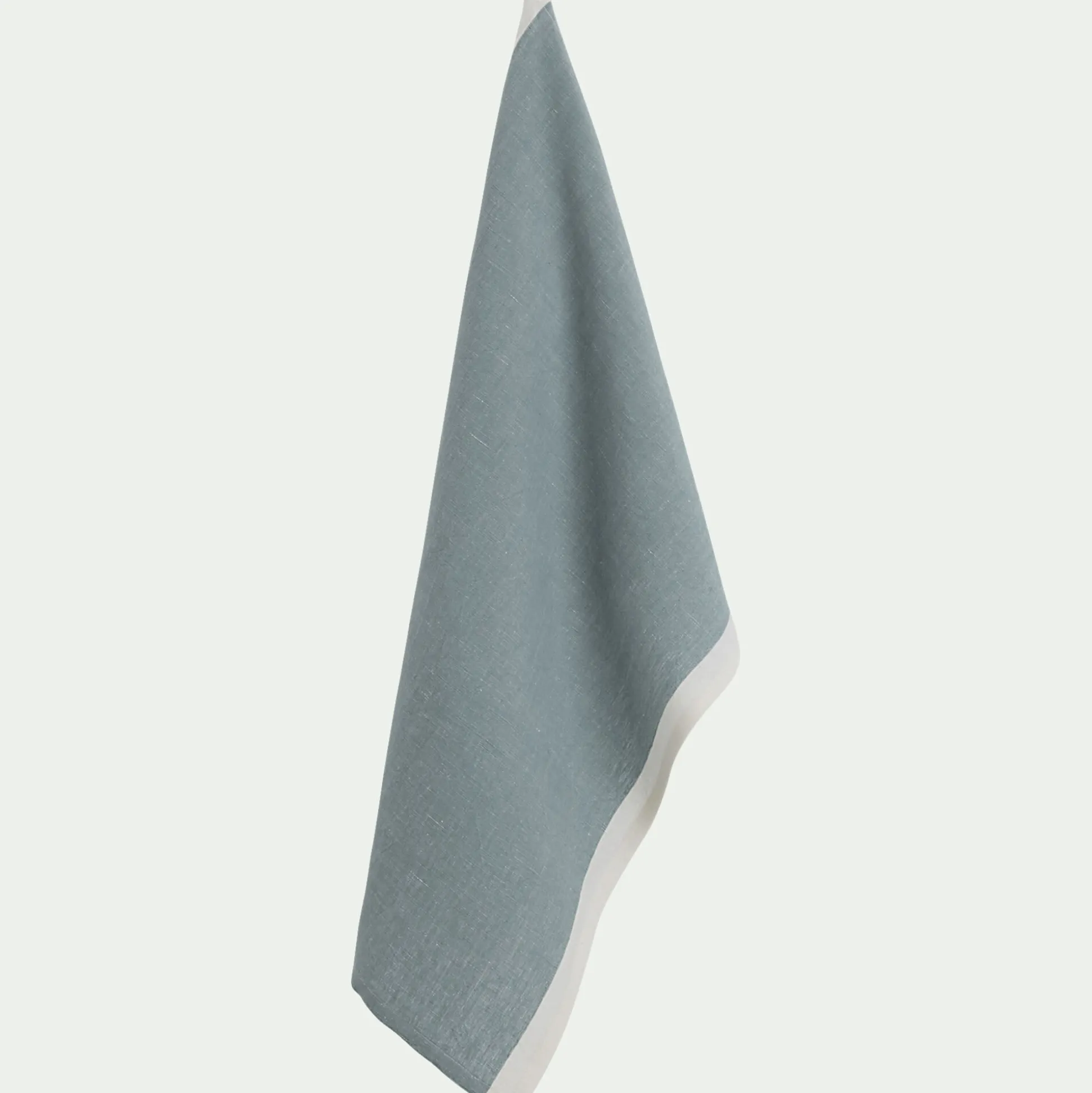Torchon de cuisine en lin et coton - bleu calaluna 50x70cm