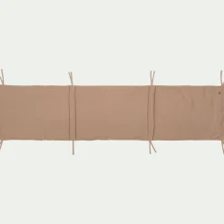 Tour de lit en gaze de coton bio 180x40cm - marron noisette