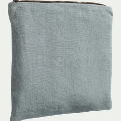 Trousse de toilette en lin - bleu calaluna