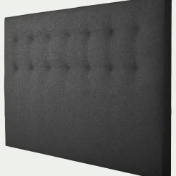 Tête de lit capitonnée en tissu L140cm - gris couture