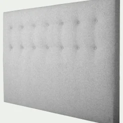 Tête de lit capitonnée en tissu L140cm - gris perle