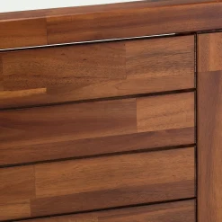 Tête de lit en acacia massif - bois foncé L160cm