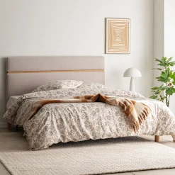 Tête de lit en tissu et bois L162cm - blanc ventoux