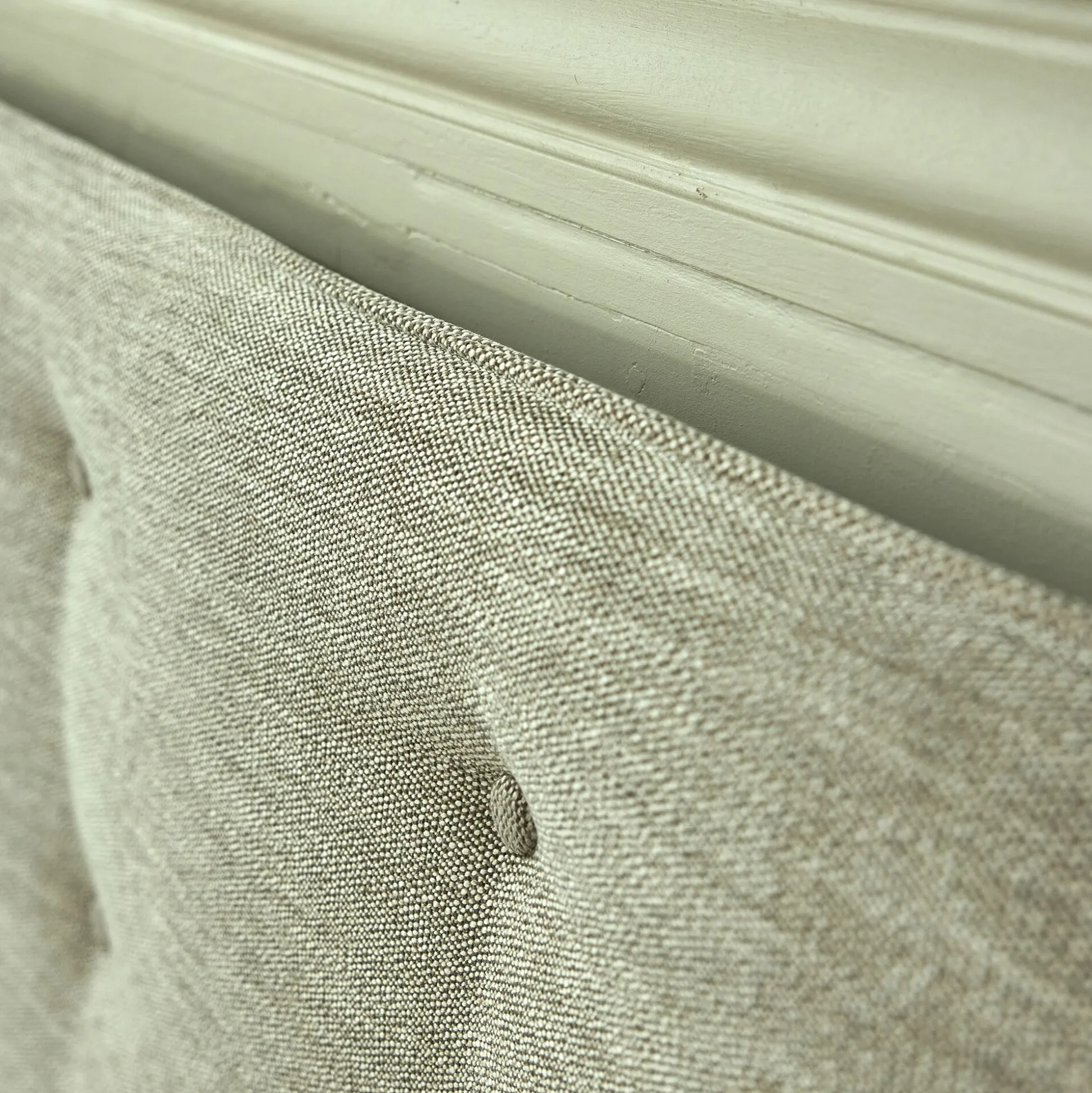 Tête de lit en tissu texturé 160cm - écru