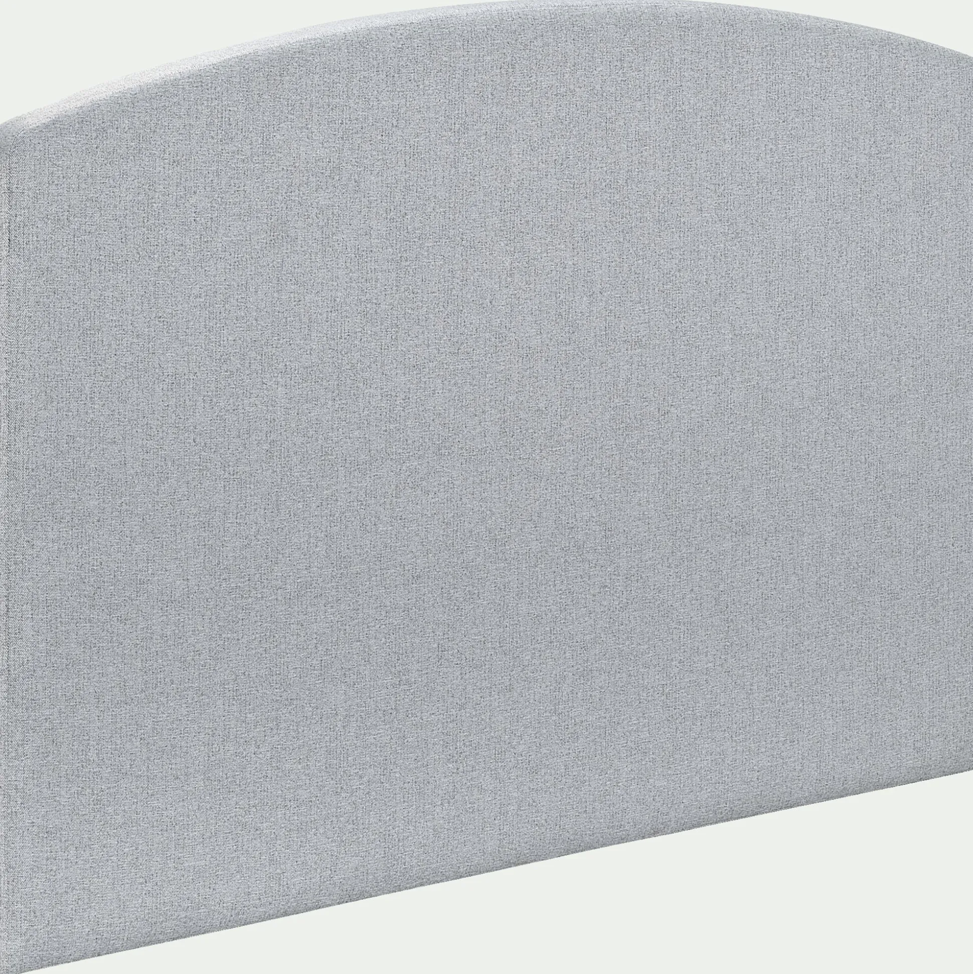 Tête de lit galbée en tissu - gris clair L170cm