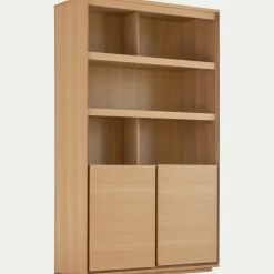 Vaisselier 2 portes en bois - bois clair
