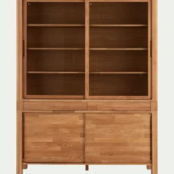 Vaisselier 4 portes en chêne massif L160cm - bois clair