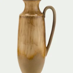Vase amphore en faïence H39cm - jaune