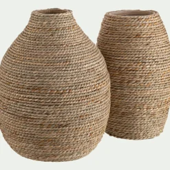 Vase amphore en jonc de mer H25cm - naturel