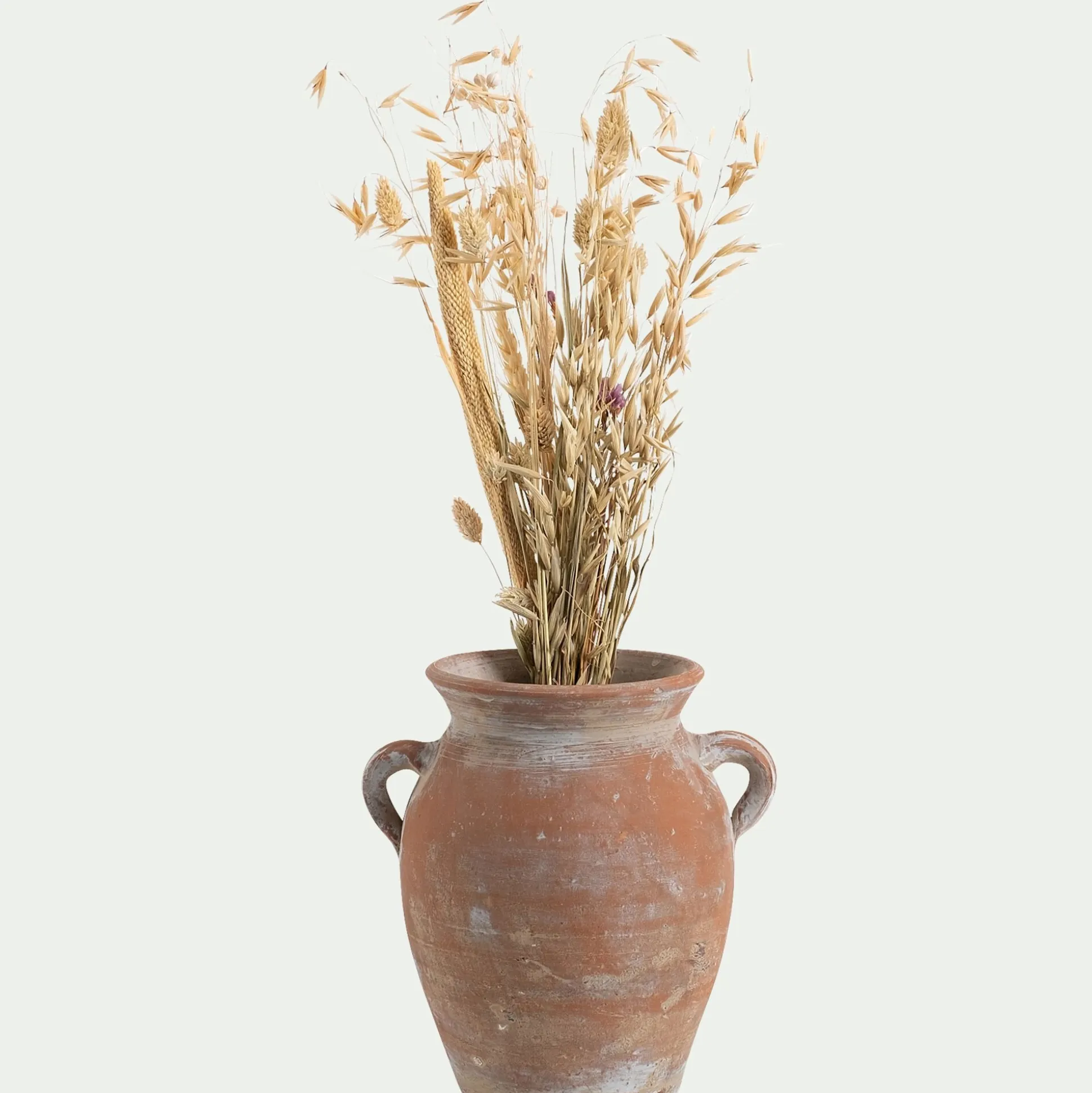 Vase amphore en terre cuite H21cm - marron