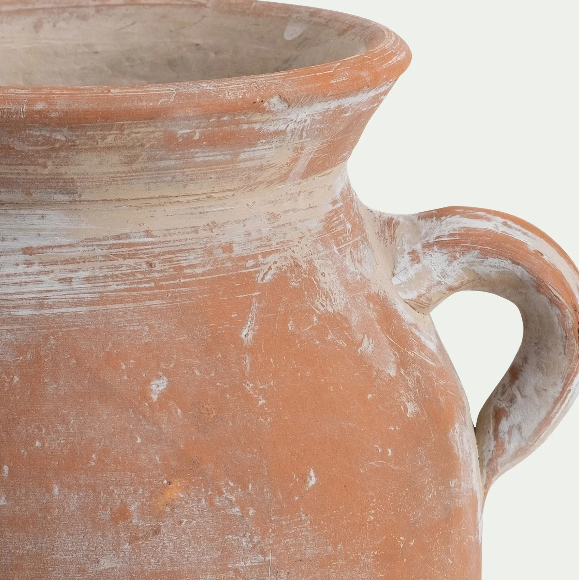 Vase amphore en terre cuite H21cm - marron