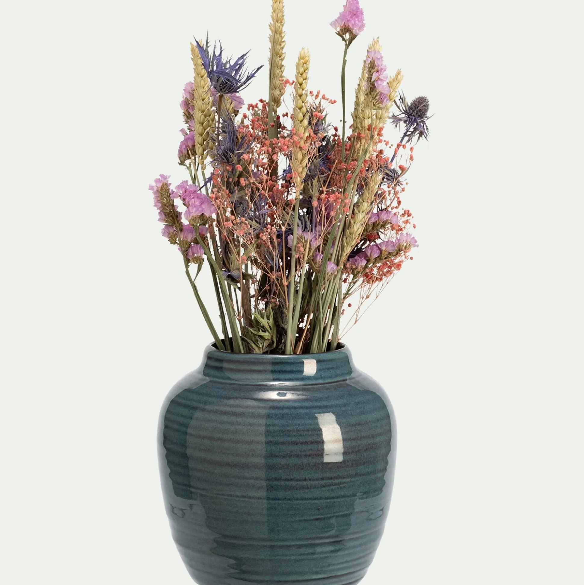 Vase classique en céramique H17,5cm - bleu
