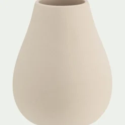 Vase classique en faïence H15cm - beige