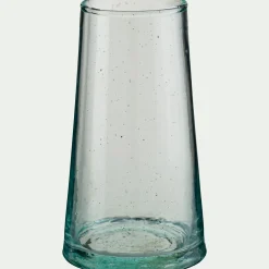 Vase conique en verre D6xH12cm - transparent