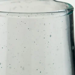 Vase conique en verre D6xH12cm - transparent