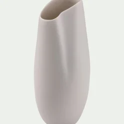 Vase contemporain en céramique H21cm - blanc