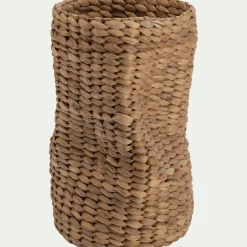 Vase contemporain en jacinthe d'eau H46cm - naturel