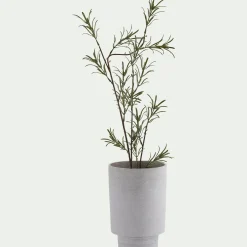 Vase contemporain en polystone effet béton H22cm - gris