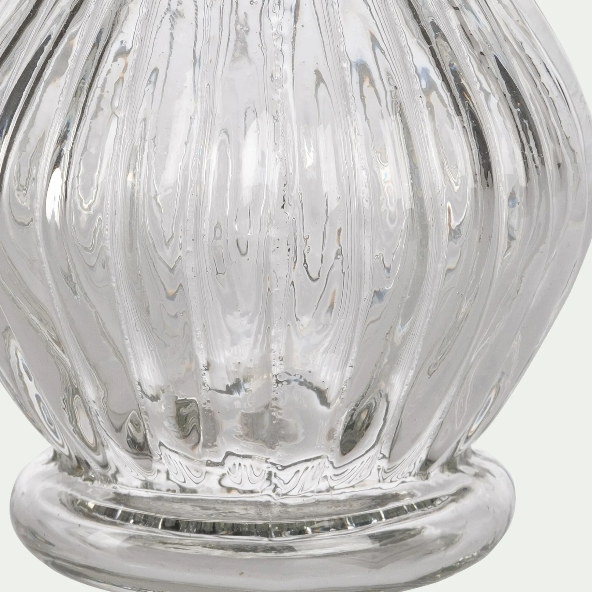 Vase contemporain en verre H16,5cm - transparent
