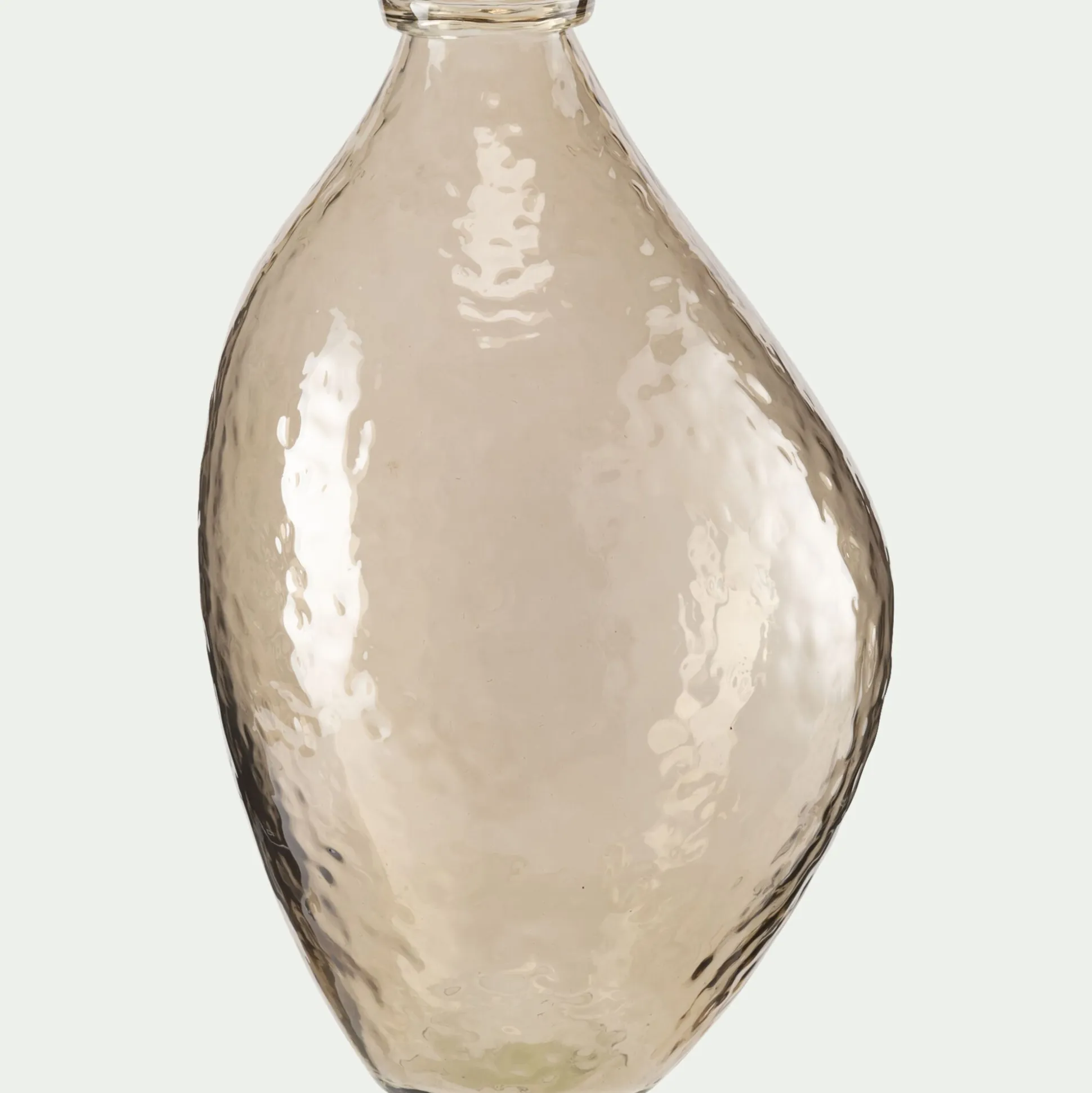 Vase contemporain en verre recyclé H34cm - orange