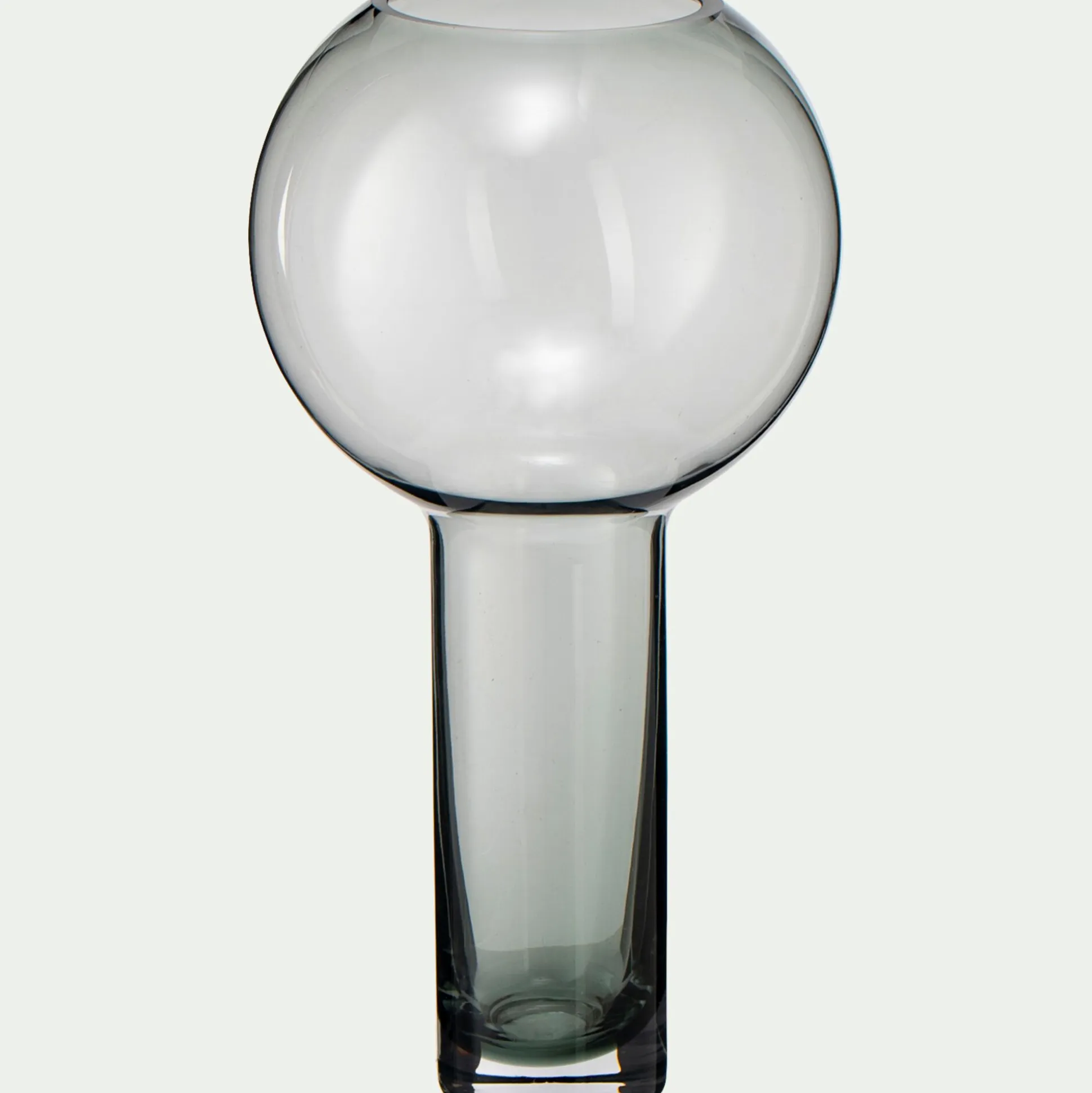 Vase contemporain en verre teinté H32cm - gris