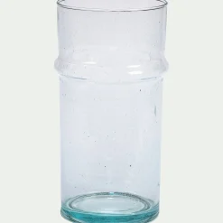 Vase cylindrique en verre recyclé D13xH28cm - transparent