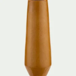Vase en faïence H34,5cm - jaune miel