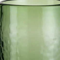 Vase en verre martelé H28,5cm - vert