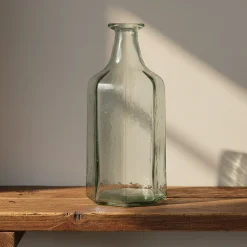 Vase en verre sculpté D11xH25cm - transparent