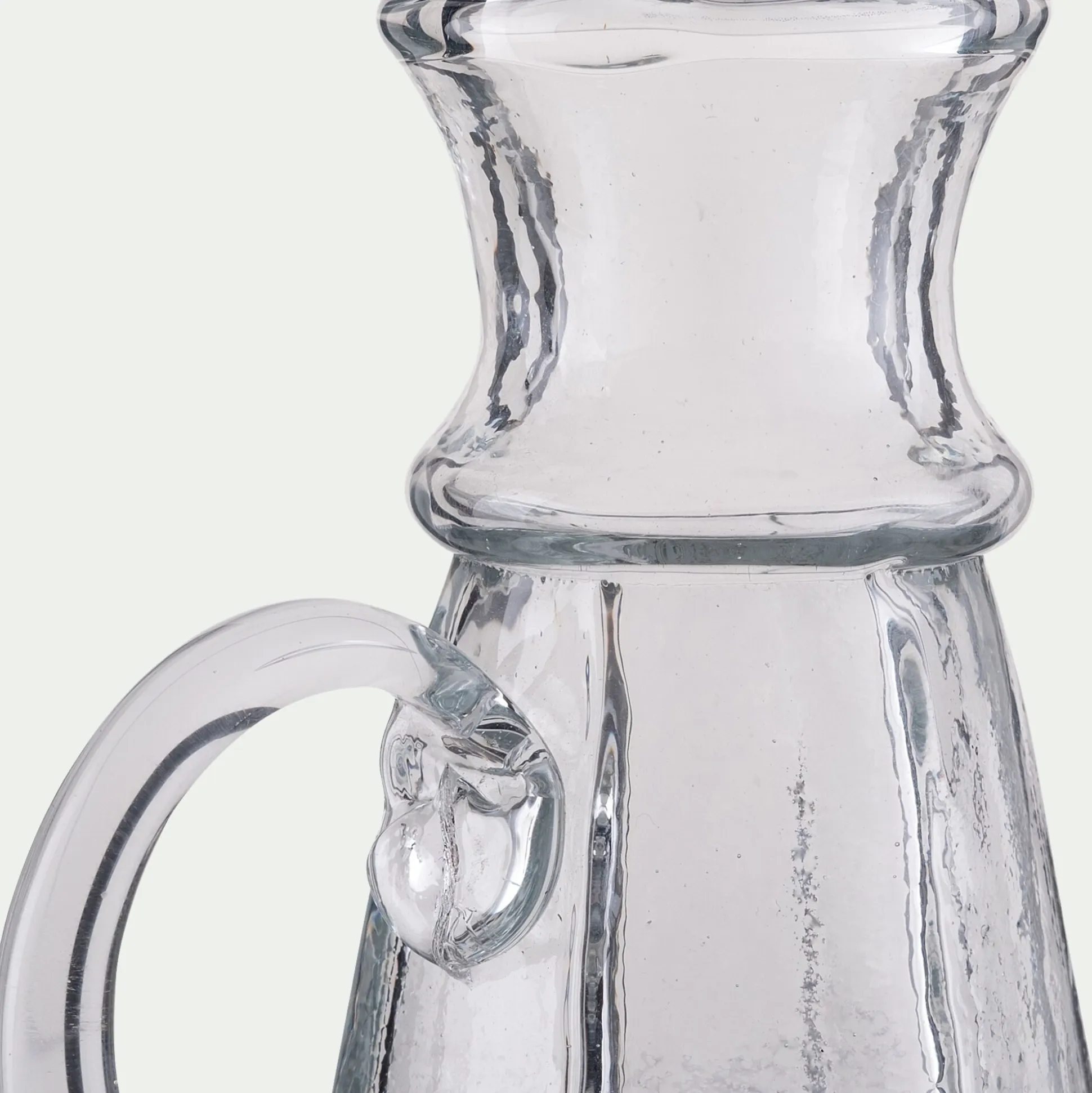 Vase pichet en verre H11cm - transparent
