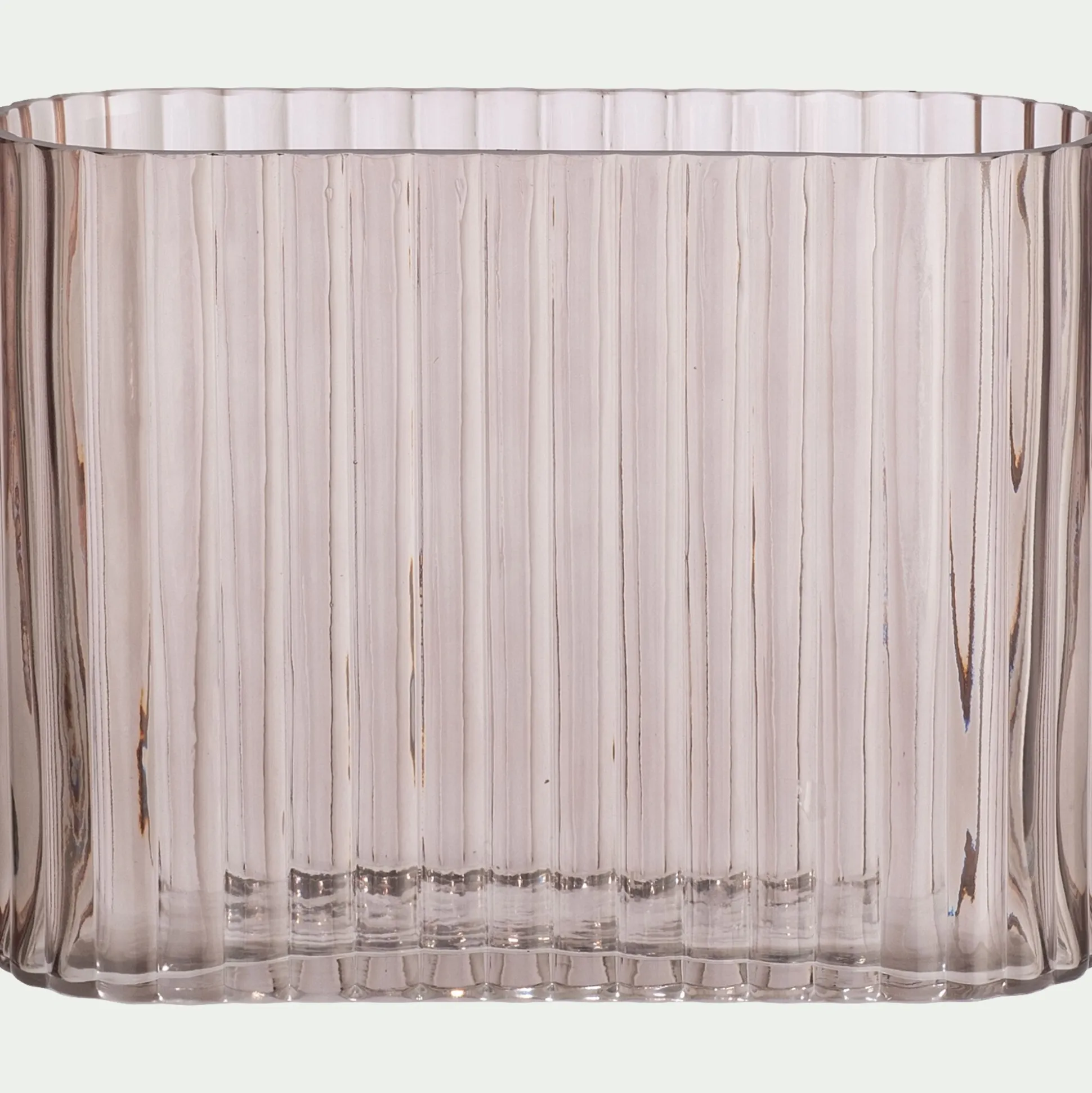 Vase tube en verre H20cm - gris