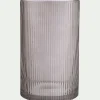 Vase tube en verre H25cm - gris
