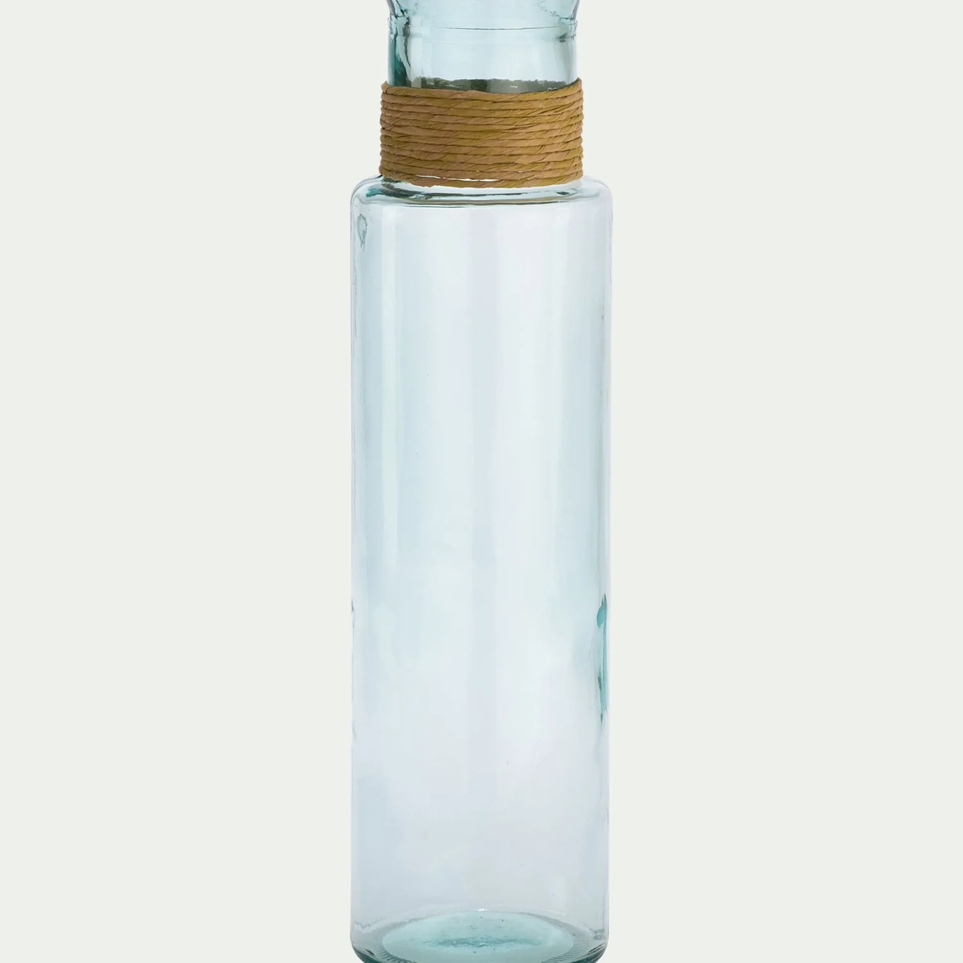Vase tube en verre recyclé h55cm - transparent
