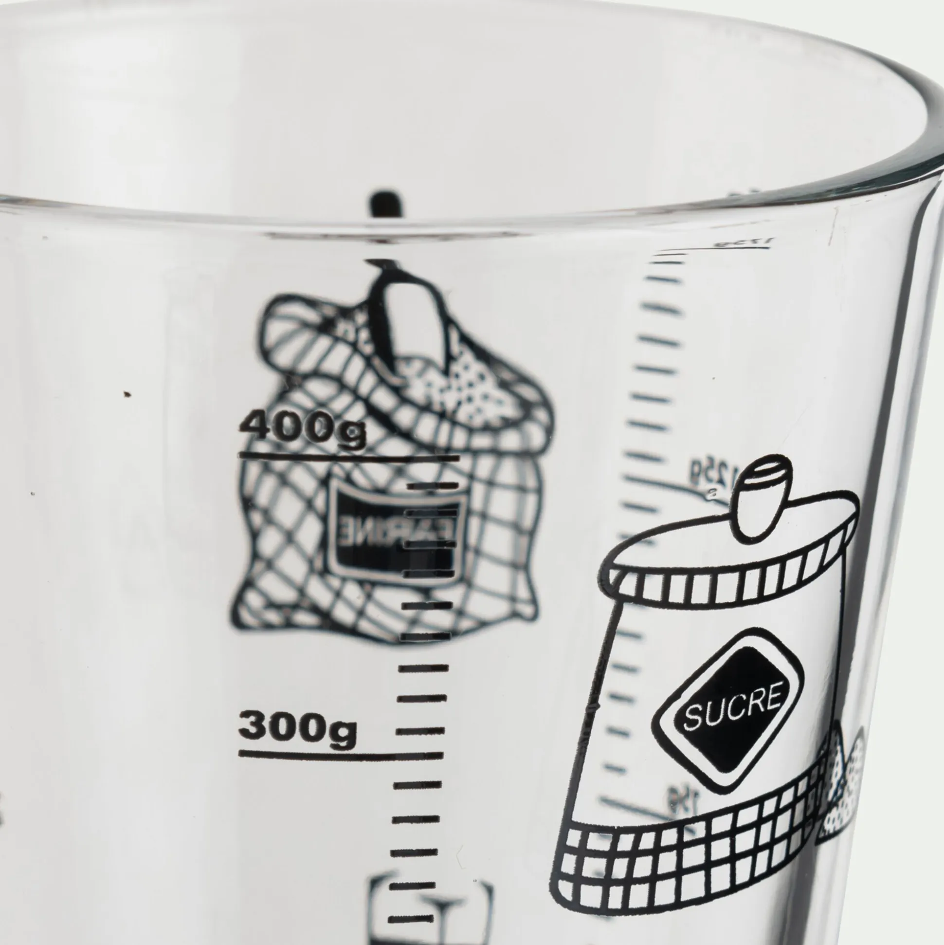 Verre doseur en verre 45cl - transparent