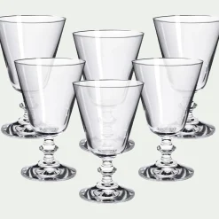 Verre à pied en verre 24cl - transparent
