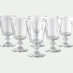 Verre à vin en verre pressé 24cl - transparent
