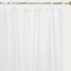 Voilage à nouettes en coton 105x250cm - blanc