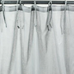 Voilage à nouettes en coton 105x250cm - gris