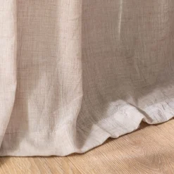 Voilage à nouettes en polyester et coton 130x250cm - beige alpilles