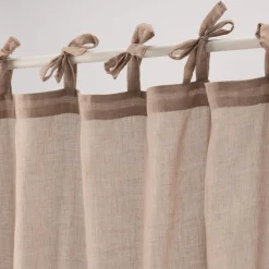 Voilage à nouettes en polyester et coton 130x250cm - beige alpilles