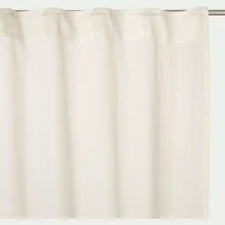 Voilage à pattes cachées en coton ajouré 140x260cm - beige sable