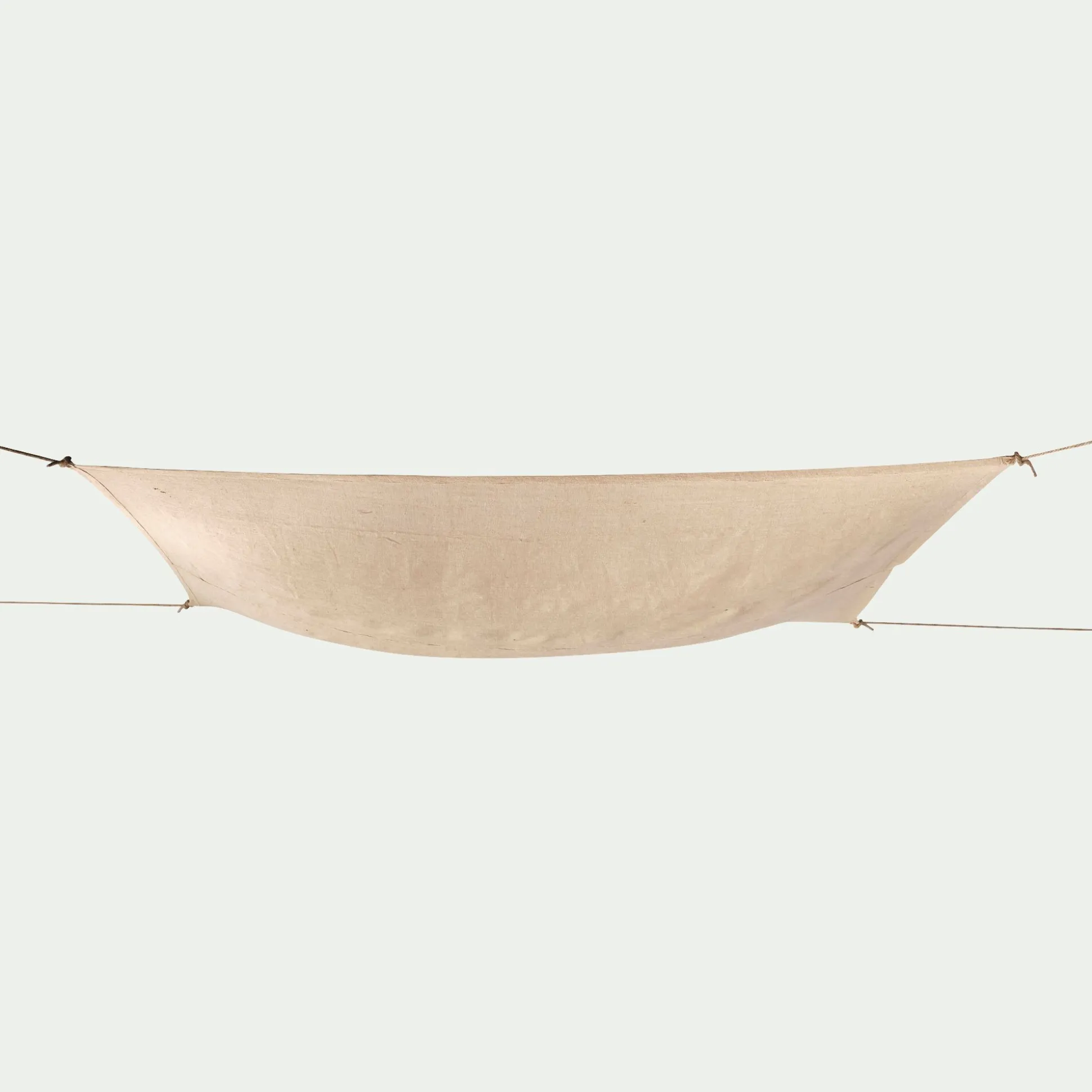 Voile d'ombrage carré en jute 3m - naturel
